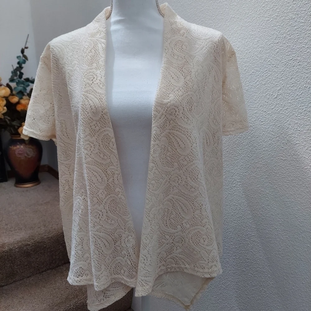 Dress Barn woman dress cover up Size 18/20 Tan/ Cream weding formal, casual gift - Picture 1 of 7